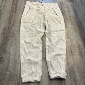 Athleta Cabo Linen Jogger White 8
